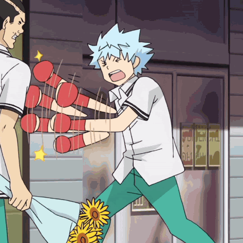 Punching Saiki K GIF