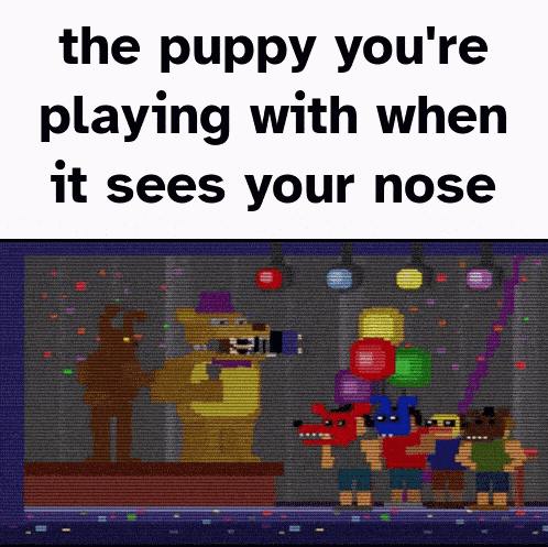 Puppy Bite Nose Fnaf GIF