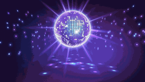 Purple Retro Disco Ball GIF
