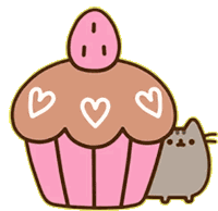 Pusheen Cupcake Sticker