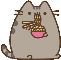 Pusheen Noodle Sticker
