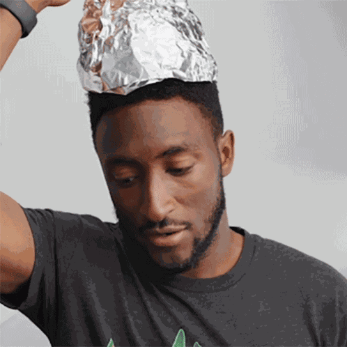 Putting On A Tin Foil Hat Marques Brownlee GIF