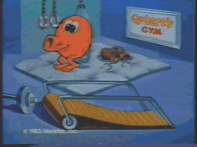 Qbert Exercising GIF