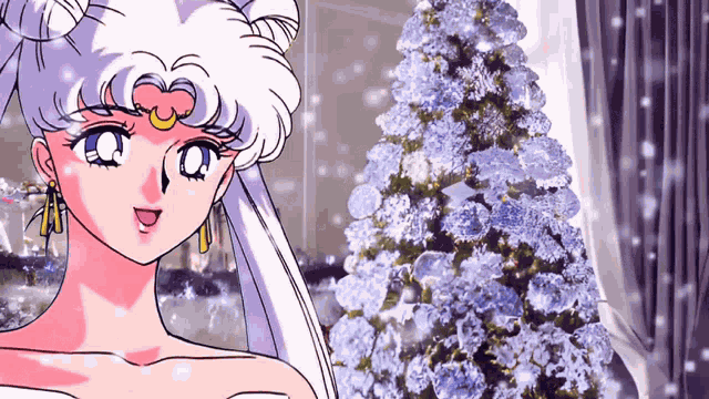 Queen Serenity Christmas Tree GIF