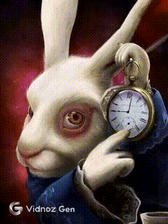 Rabbit Clock GIF