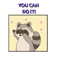 Raccoon Rooting For You Sticker