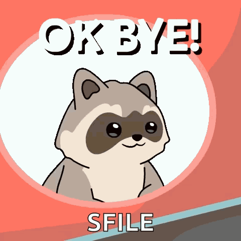 Raccoon Waving GIF