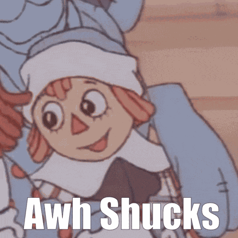 Raggedy Andy Aww Shucks GIF