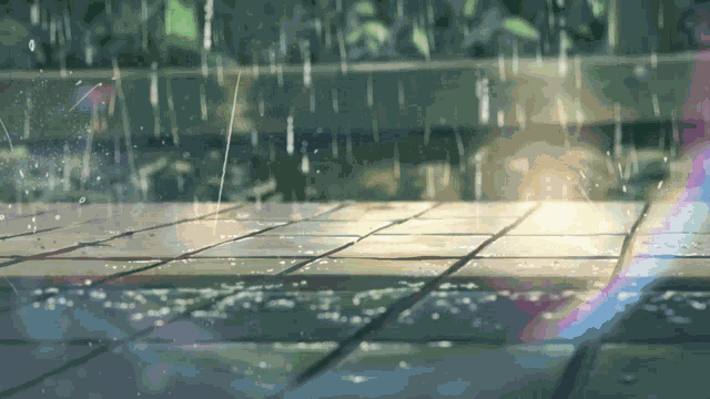 Rain Anime Castabide GIF