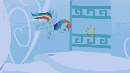 Rainbow Dash Confetti Cannon GIF
