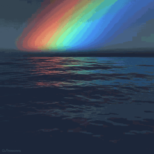 Rainbow Ocean GIF