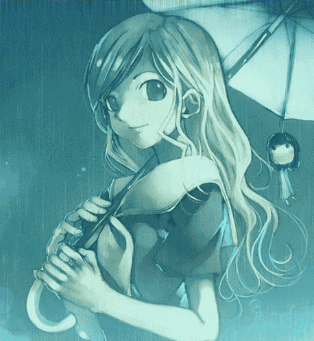 Raining Anime GIF