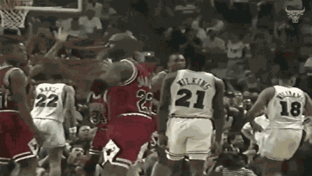 Raising Hands Michael Jordan GIF