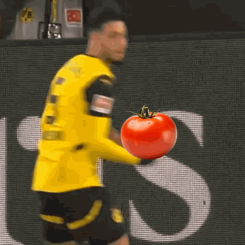 Ramy Bensebaïni Ramy Bensebaini Throwing A Tomato GIF