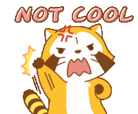 Rascal The Raccoon Not Cool Sticker