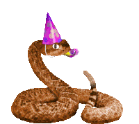 Rattle Snake Celebrating Sticker