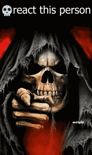 React This Person Skull GIF