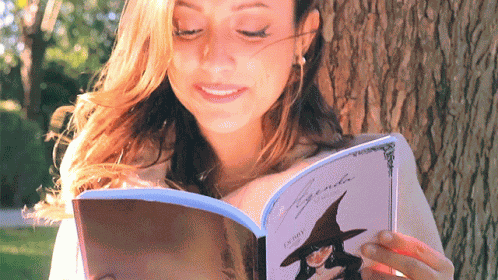 Reading Debora Spiga GIF
