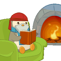 Reading Fireplace Sticker