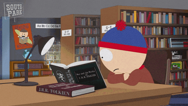 Reading Stan Marsh GIF