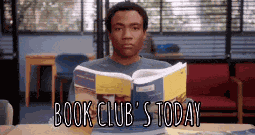 Ready For Book Club Reading Book GIF