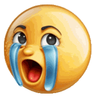 Realistic Sob Crying Emoji Sticker