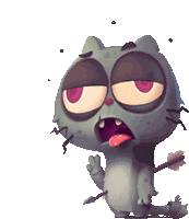 Red Cat Cute Sticker