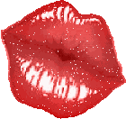 Red Lips Sparkles Sticker
