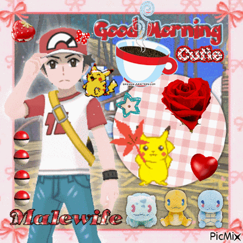 Red Pokemon Good Morning GIF