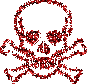 Redglitterskull Sticker
