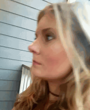 Resting Bitch Face Hair Flip GIF
