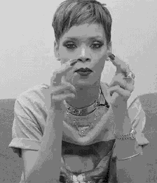 Rihanna Finger Gun GIF