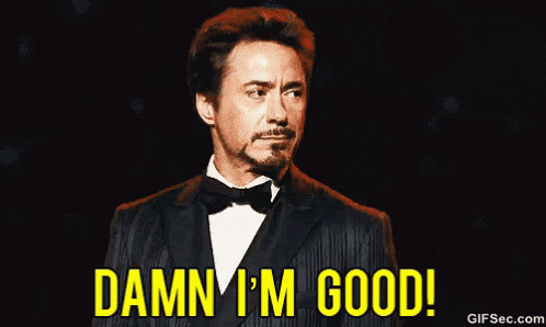 Robert Downey Jr Damn Im Good GIF