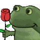 Romantic Frog Sticker