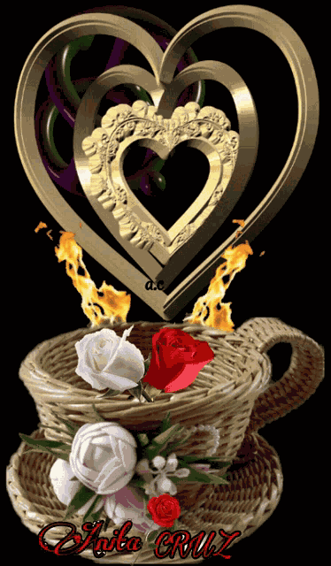 Rosas Y Corazones GIF