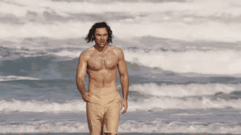 Ross Poldark Beach GIF