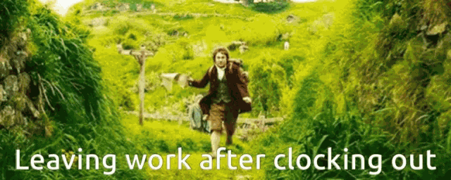 Running Leaving Work GIF