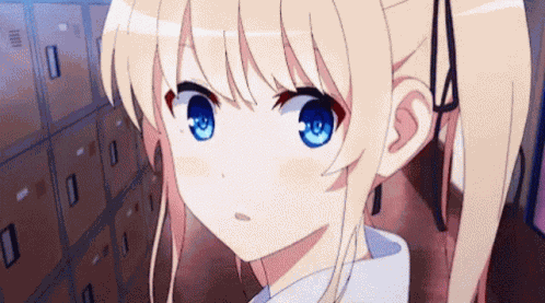 Saekano Look Down GIF