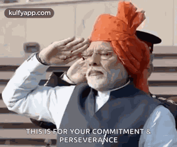 Saluting Narendra Modi GIF