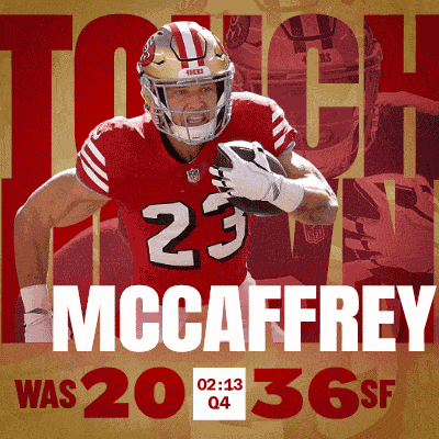 San Francisco 49ers (36) Vs. Washington Commanders (20) Fourth Quarter GIF