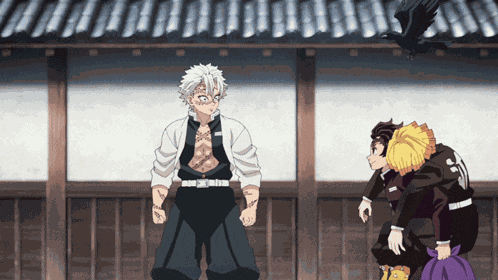 Sanemi Shinazugawa Tanjiro Kamado GIF