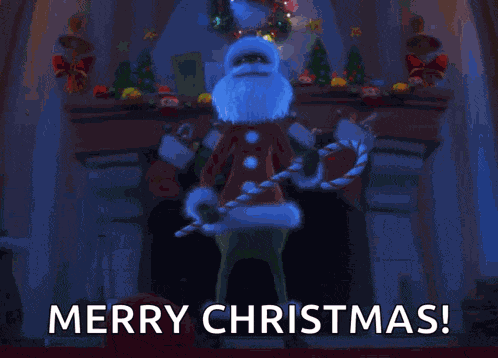 Santa Claus Candy Cane GIF
