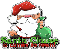 Santa Clause Is Coming To Town Sticker