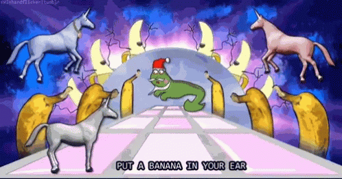 Santa Hat Unicorn GIF