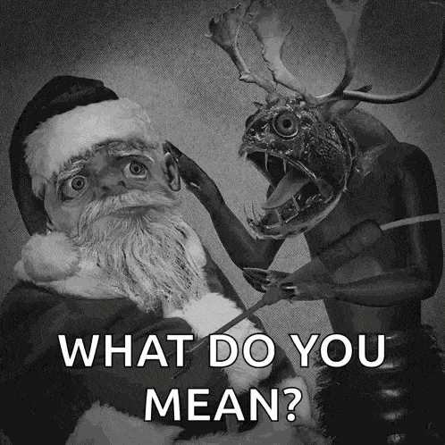 Santa Weird Xmas Horror Balega GIF