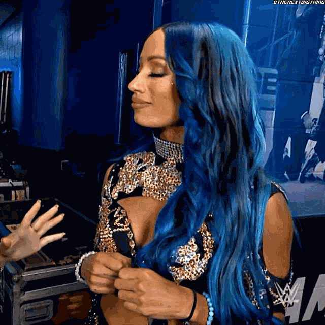 Sasha Banks Rubs Hands GIF