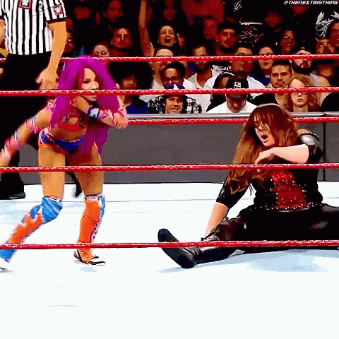 Sasha Banks Shining Wizard GIF