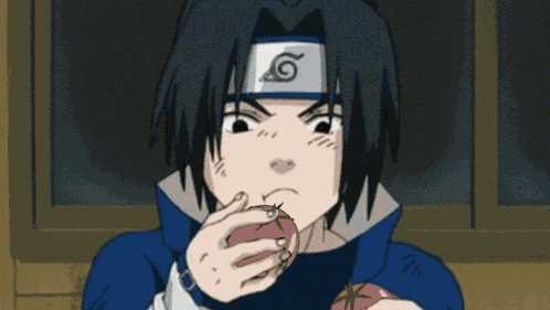 Sasuke Eating GIF
