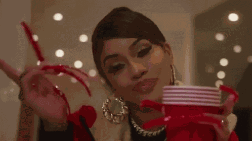 Saweetie Long Nails GIF