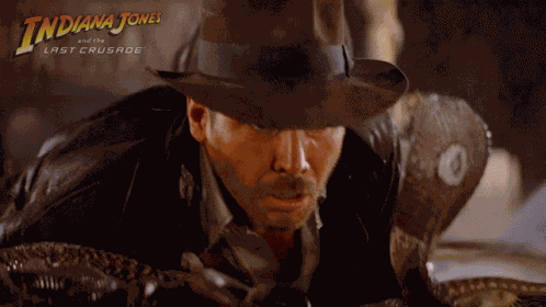 Scared Indiana Jones GIF